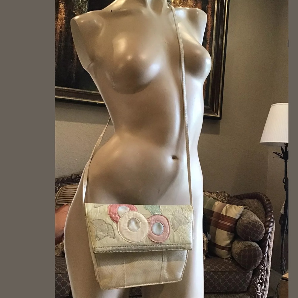 80s KOOS Van Den Akker for Meyers Exotic Handbag